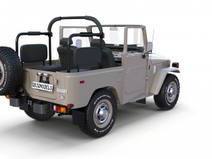 toyota land cruiser fj 40 top down with interior 3D Model