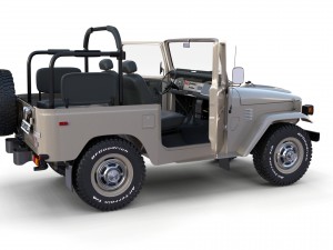 toyota land cruiser fj 40 top down with interior 3D Model