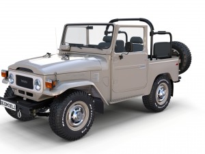 toyota land cruiser fj 40 top down with interior 3D Model