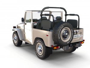 toyota land cruiser fj 40 top down with interior 3D Model