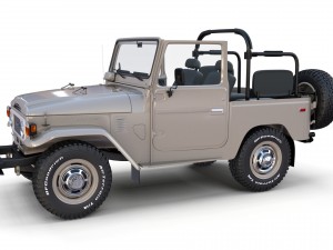toyota land cruiser fj 40 top down with interior 3D Model