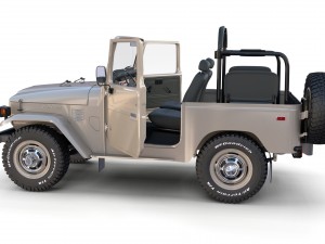 toyota land cruiser fj 40 top down with interior 3D Model