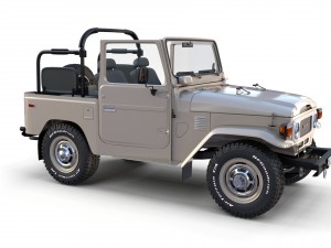 toyota land cruiser fj 40 top down with interior 3D Model