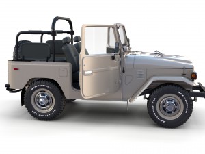 toyota land cruiser fj 40 top down with interior 3D Model