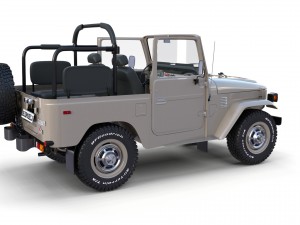 toyota land cruiser fj 40 top down with interior 3D Model