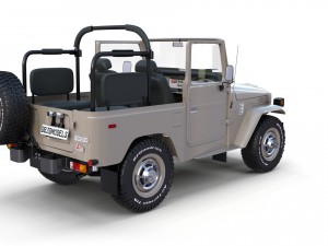 toyota land cruiser fj 40 top down with interior 3D Model