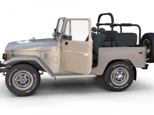 toyota land cruiser fj 40 top down with interior 3D Model