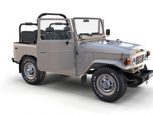 toyota land cruiser fj 40 top down with interior 3D Model