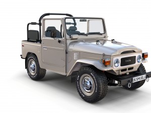 toyota land cruiser fj 40 top down with interior 3D Model