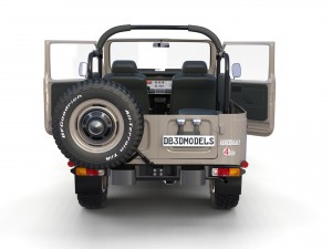 toyota land cruiser fj 40 top down with interior 3D Model