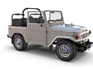 toyota land cruiser fj 40 top down with interior 3D Model