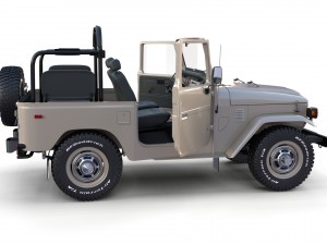 toyota land cruiser fj 40 top down with interior 3D Model