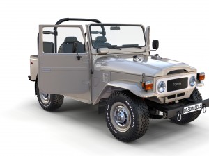 toyota land cruiser fj 40 top down with interior 3D Model