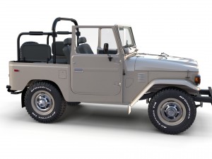 toyota land cruiser fj 40 top down with interior 3D Model
