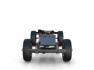 toyota land cruiser fj 40 top down with chassis and interior 3D Model