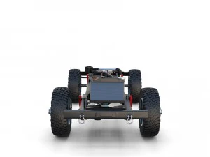 toyota land cruiser fj 40 top down with chassis and interior 3D Model