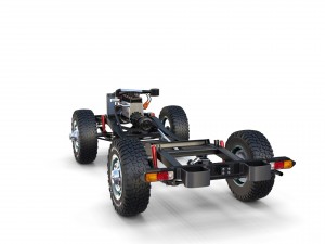 toyota land cruiser fj 40 top down with chassis and interior 3D Model