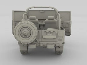toyota land cruiser fj 40 top down with chassis and interior 3D Model