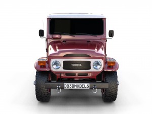 toyota land cruiser fj 40 dark red 3D Model