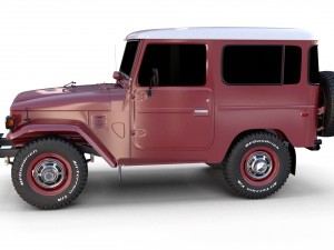 toyota land cruiser fj 40 dark red 3D Model