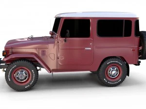 toyota land cruiser fj 40 dark red 3D Model