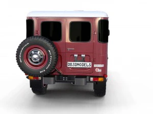 toyota land cruiser fj 40 dark red 3D Model