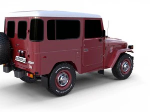 toyota land cruiser fj 40 dark red 3D Model