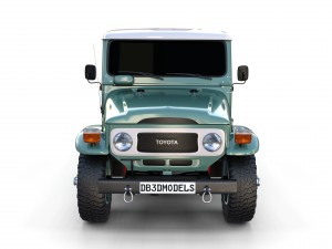 toyota land cruiser fj 40 green 3D Model