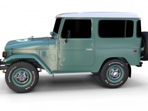 toyota land cruiser fj 40 green 3D Modell