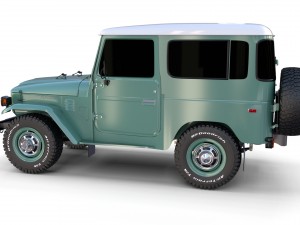 toyota land cruiser fj 40 green 3D Modell