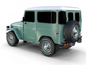 toyota land cruiser fj 40 green 3D Modell