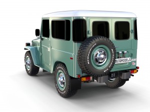 toyota land cruiser fj 40 green 3D Modell