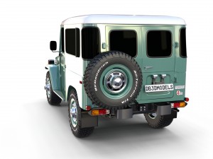 toyota land cruiser fj 40 green 3D Modell