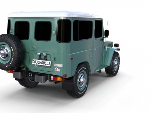 toyota land cruiser fj 40 green 3D Modell