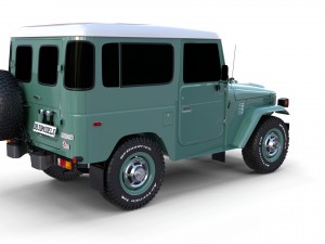 toyota land cruiser fj 40 green 3D Modell