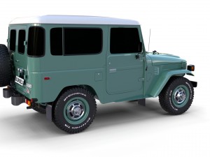 toyota land cruiser fj 40 green 3D Modell