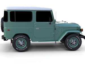 toyota land cruiser fj 40 green 3D Modell