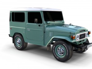 toyota land cruiser fj 40 green 3D Modell