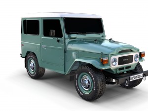 toyota land cruiser fj 40 green 3D Modell
