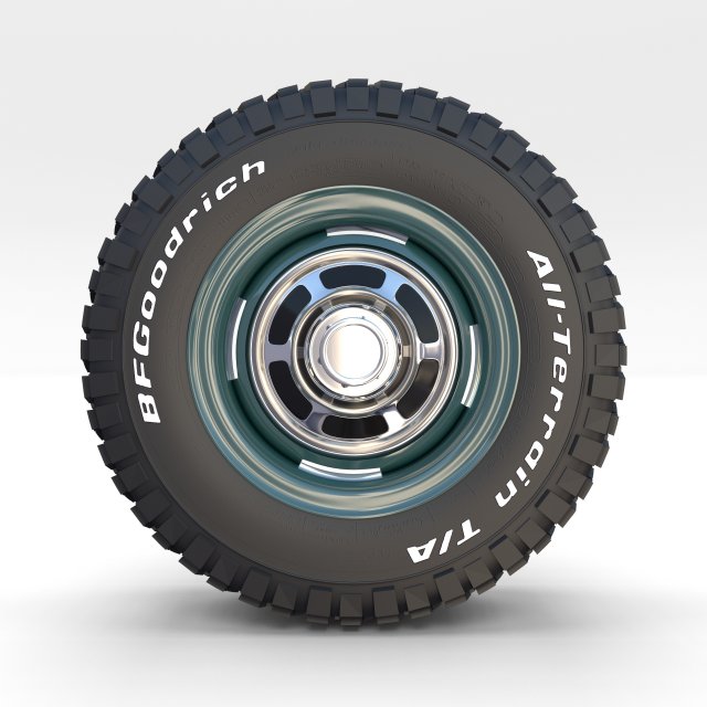 toyota land cruiser fj 40 wheel 1 3D Модель .c4d .max .obj .3ds .fbx .stl .blend 