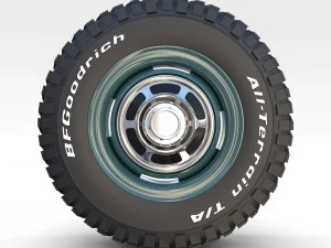 Toyota Land Cruiser FJ 40 колесо 1 3D Модель