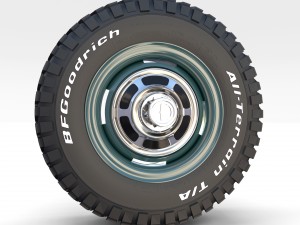 toyota land cruiser fj 40 wheel 1 3D Модель