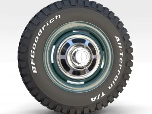 toyota land cruiser fj 40 wheel 1 3D Model