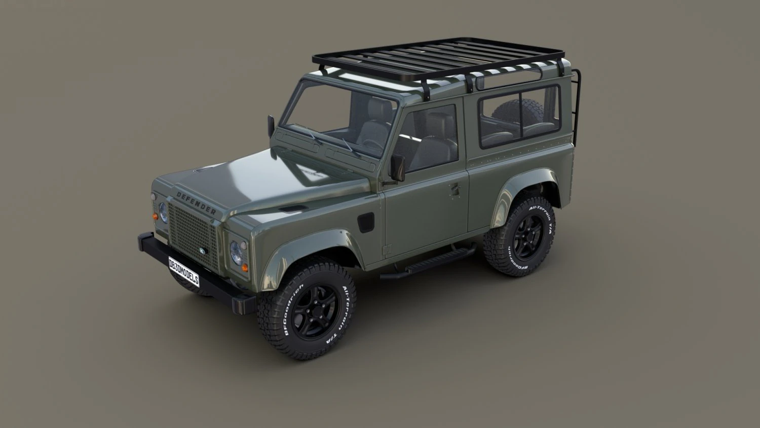 1985 land rover defender 90 with interior ver 5 3D Model .c4d .max .obj .3ds .fbx .stl .blend 