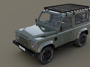 1985 land rover defender 90 with interior ver 5 3D Модель