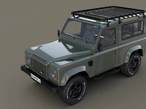 1985 land rover defender 90 with interior ver 5 3D Model