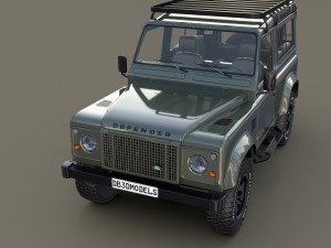 1985 land rover defender 90 with interior ver 5 3D Модель