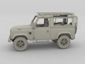 1985 land rover defender 90 with interior ver 7 3D Model