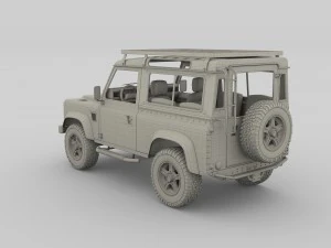 1985 land rover defender 90 with interior ver 7 3D Model