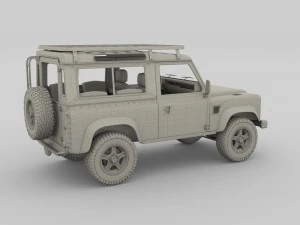 1985 land rover defender 90 with interior ver 7 3D Model